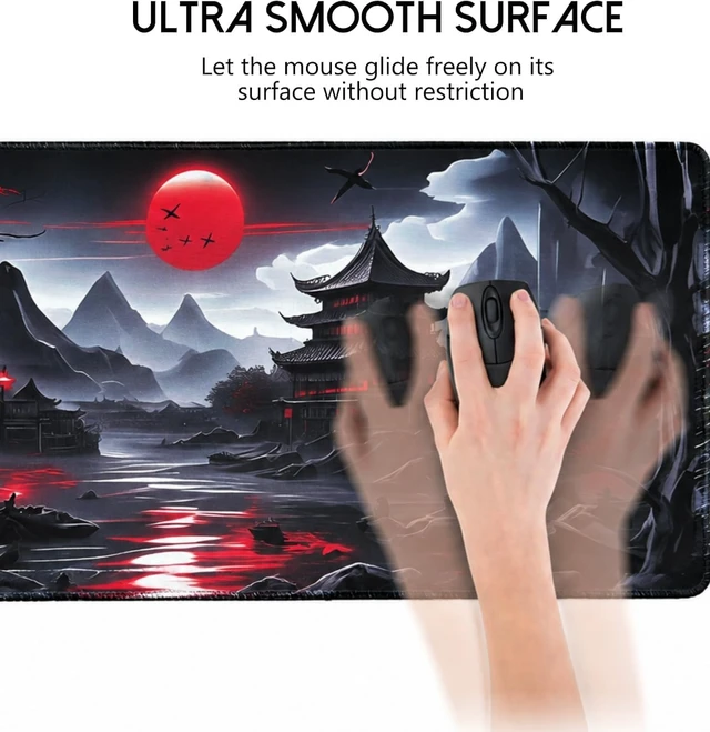 Alt view image 4 of 7 - Anime Mouse Pad Non-Slip Large Gaming Mouse Pad with Stitched Edges