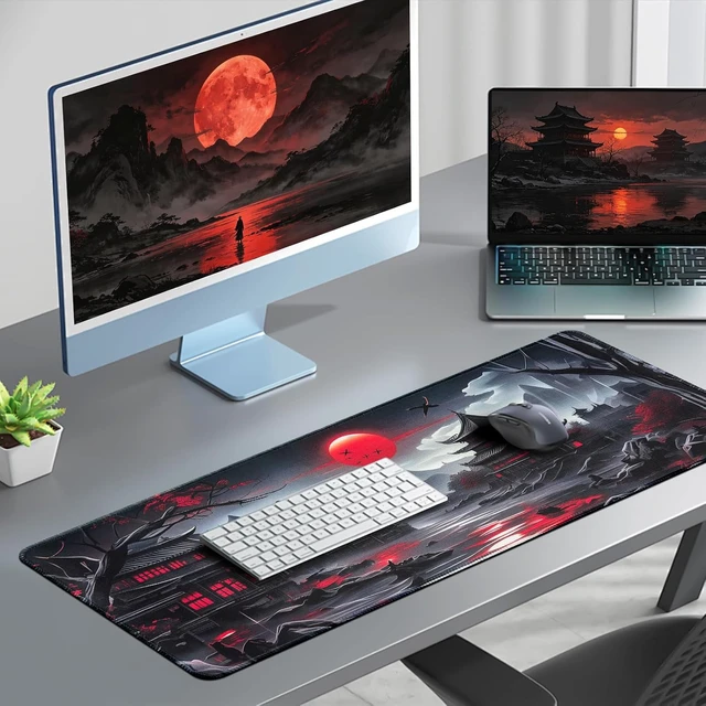 Alt view image 7 of 7 - Anime Mouse Pad Non-Slip Large Gaming Mouse Pad with Stitched Edges