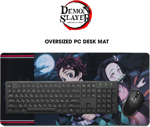 Alt view image 2 of 7 - Demon Slayer Large Gaming Mouse Pad 31x15 XL Computer Desk Mat Anime