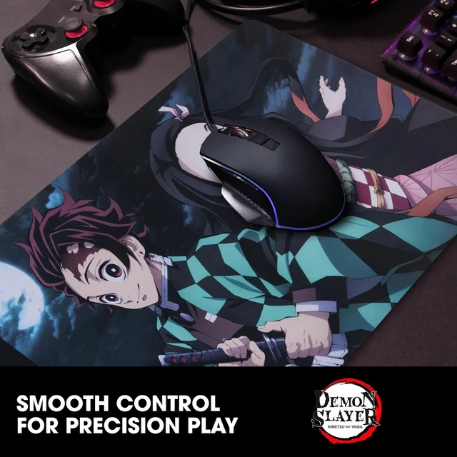 Alt view image 4 of 7 - Demon Slayer Large Gaming Mouse Pad 31x15 XL Computer Desk Mat Anime