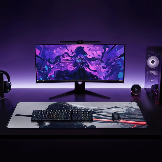 Alt view image 3 of 7 - XXL Anime Gaming Mouse Pad 35.4 x 15.7 inch - Water-Resistant