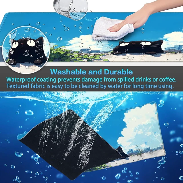Alt view image 5 of 7 - Gaming Mouse Pad 35.4x15.7in Anime Kawaii Large Mouse Pads for Desk