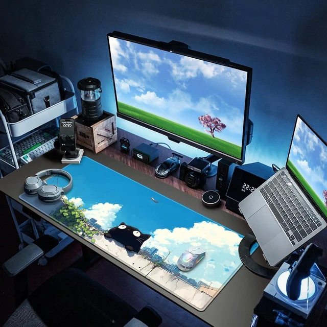 Alt view image 7 of 7 - Gaming Mouse Pad 35.4x15.7in Anime Kawaii Large Mouse Pads for Desk