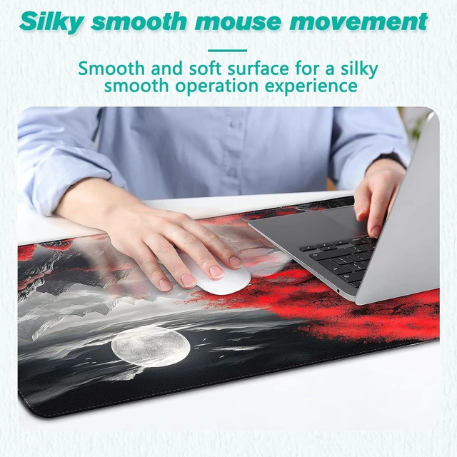 Alt view image 6 of 7 - Gaming Mouse Pad - Desk Mat for Keyboard and Mouse - Anime Mousepad Desk Pad with Non-Slip Base Japanese Large Mouse Pad for Office Desktop Protection Decoration and Daily Use