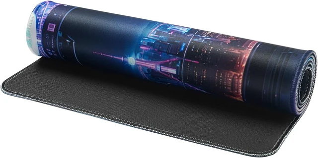 Alt view image 6 of 7 - Anime Mouse Pad Large Mouse Pad Soft Rubber Base Non-Slip Surface 31.5x11.8x0.12inch Long Computer Keyboard Mouse Mat Office Desk Mat Gaming Mousepad. (Cybergirl)