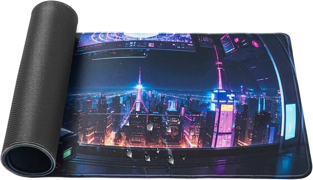 Alt view image 4 of 7 - Anime Mouse Pad Large Mouse Pad Soft Rubber Base Non-Slip Surface 31.5x11.8x0.12inch Long Computer Keyboard Mouse Mat Office Desk Mat Gaming Mousepad. (Cybergirl)