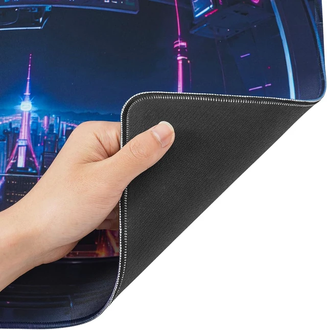Alt view image 5 of 7 - Anime Mouse Pad Large Mouse Pad Soft Rubber Base Non-Slip Surface 31.5x11.8x0.12inch Long Computer Keyboard Mouse Mat Office Desk Mat Gaming Mousepad. (Cybergirl)