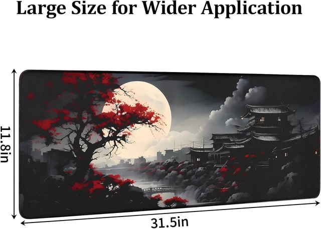 Alt view image 2 of 7 - Mouse Pad Gaming Mousepad Large Mousepads for Keyboard and Mouse Suitable for School Office Home 31.5 x 11.8 Inch