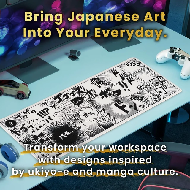 Alt view image 2 of 7 - Anime Manga Desk Mat Japanese Art Mouse Pad 31.5 x 11.8 in
