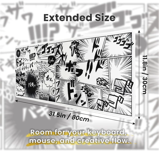 Alt view image 7 of 7 - Anime Manga Desk Mat Japanese Art Mouse Pad 31.5 x 11.8 in