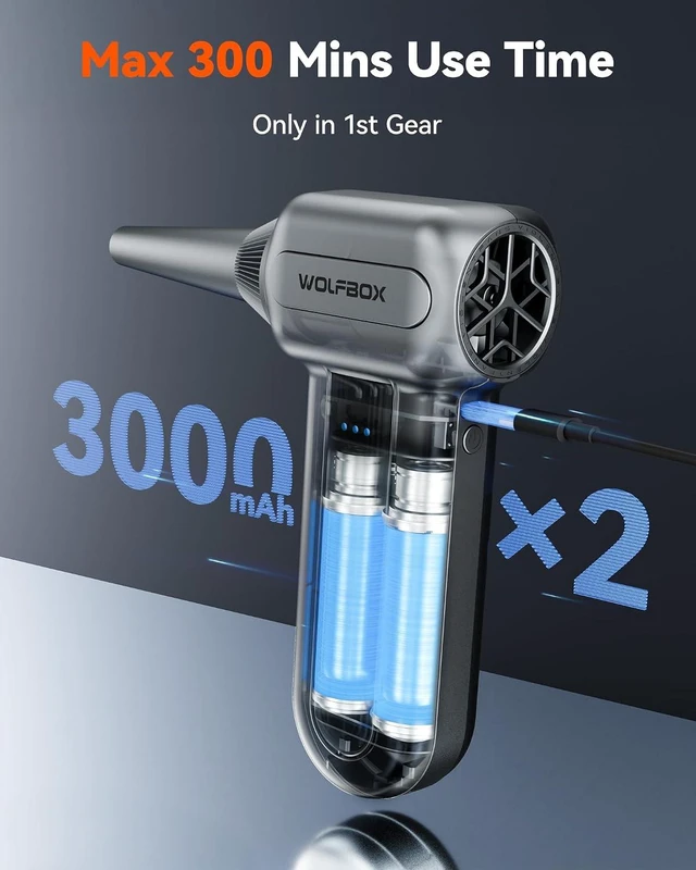 Alt view image 5 of 7 - MF70 Compressed Air Duster 3-Speed Adjustable Electric Cordless