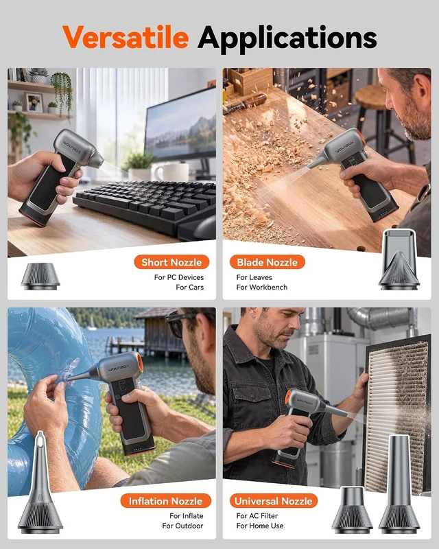 Alt view image 6 of 7 - MF100Pro Compressed Air Duster Precision Speed Control PC Clean