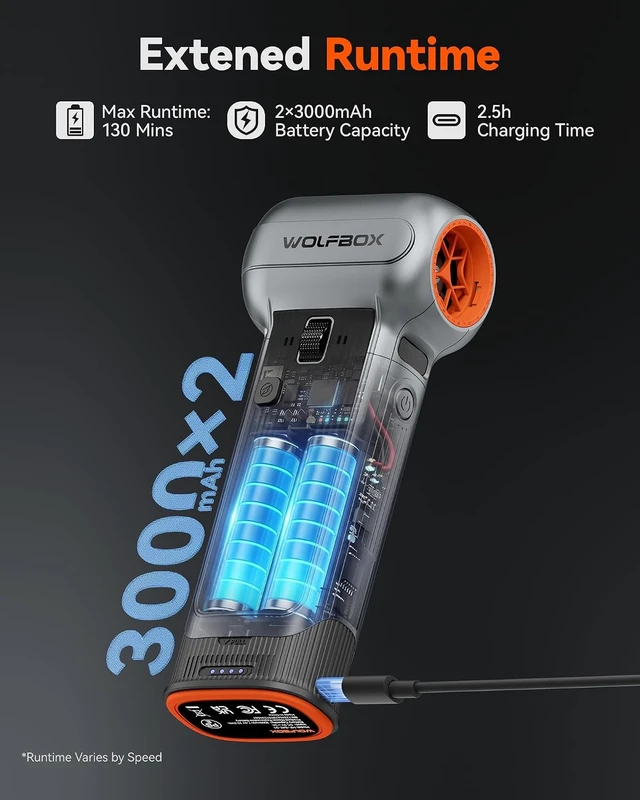 Alt view image 7 of 7 - MF100Pro Compressed Air Duster Precision Speed Control PC Clean