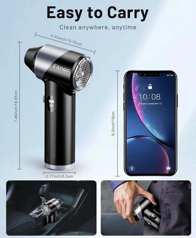 Alt view image 5 of 7 - Compressed Air Duster with 310 000RPM Type-C Charging Multi-Accessories 4 Gear Adjustable Turbo Fan Super Power Electric Air Duster for Computer Keyboard Outdoor House and Car