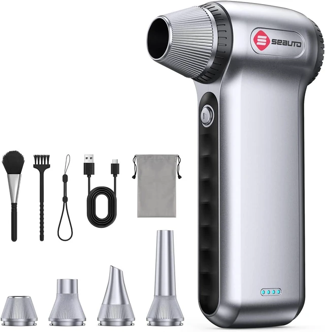 Main image of Electric Air Duster Accessories Powerful Cordless Compressed Air Duster with 3-Speed Mini Air Duster Blower Rechargeable Dust Cleaner for Computer Keyboard PC Car Outdoor & Home Cleaning