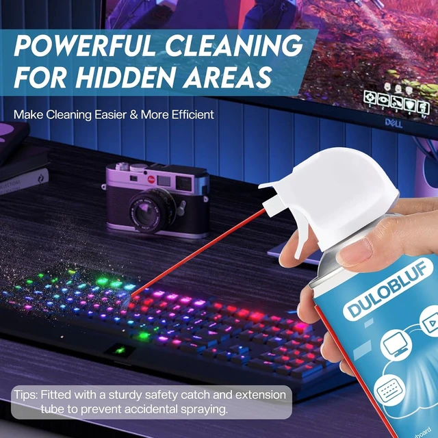 Alt view image 4 of 7 - Compressed Air Duster: Computer Keyboard Cleaner