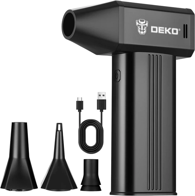 Main image of Compressed Air Duster 130000RPM High-Speed Electric Air Duster with 220G Wind Pressure 4-Speed Adjustable Dust Blower for PC Cleaning Kit Computer Keyboard Black