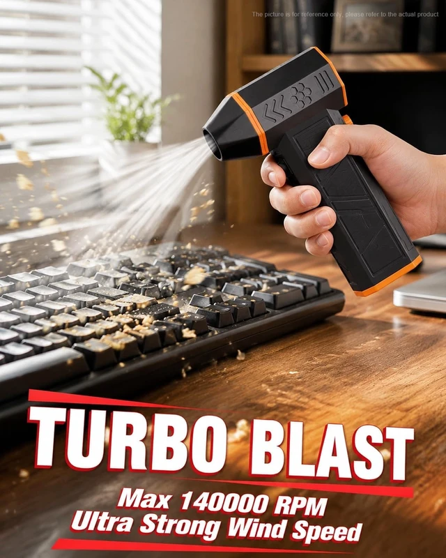 Alt view image 2 of 7 - Lk-200 Compressed Air Duster 140000RPM Rechargeable Blower PC&Car