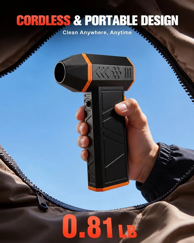 Alt view image 4 of 7 - Lk-200 Compressed Air Duster 140000RPM Rechargeable Blower PC&Car