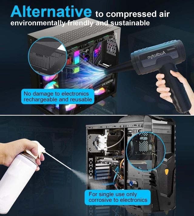 Alt view image 4 of 7 - Corded Electric Compressed Air Duster