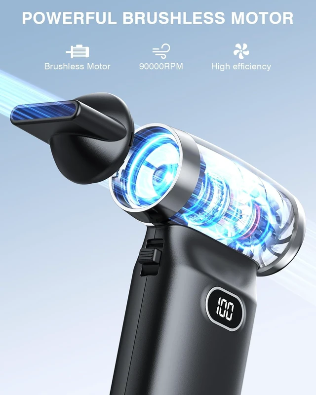 Alt view image 2 of 7 - Compressed Air Duster Electric Blower Cordless Canned Air Substitute