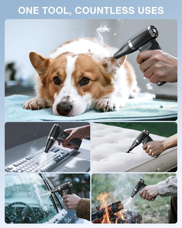 Alt view image 5 of 7 - Compressed Air Duster Electric Blower Cordless Canned Air Substitute
