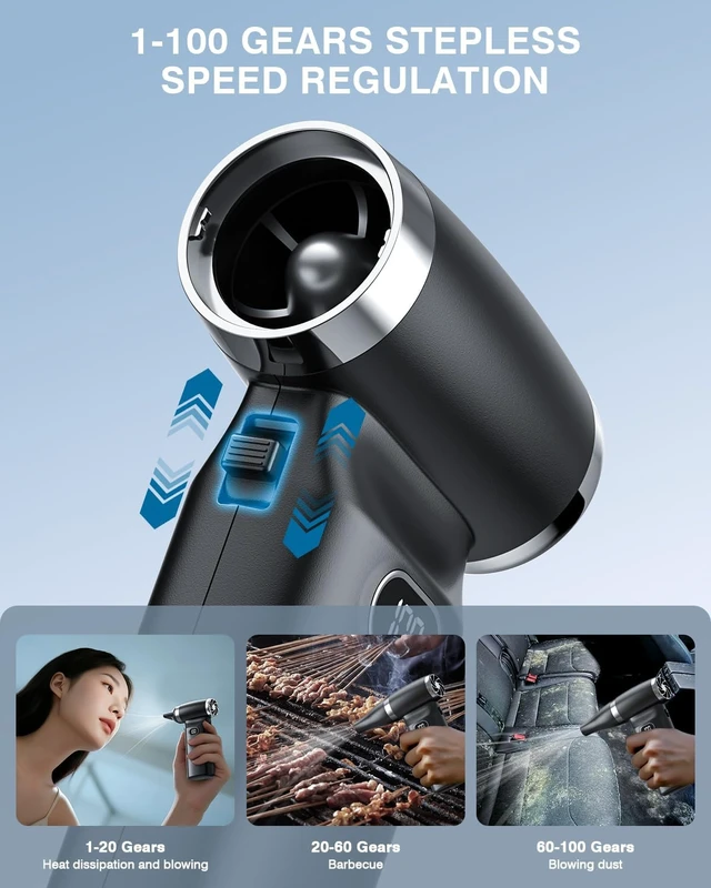 Alt view image 6 of 7 - Compressed Air Duster Electric Blower Cordless Canned Air Substitute