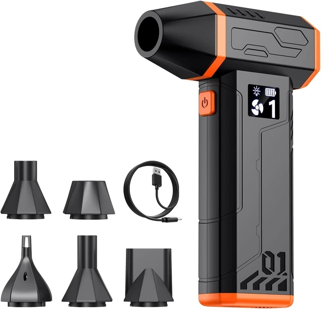 Main image of Compressed Air Duster Electric Air Duster 110000RPM with Led Light Powerful LED Display Speed Adjustable Turbo Blower for Cleaning Rechargeable Cordless Dusters for Home Car PC Computer Keyboard