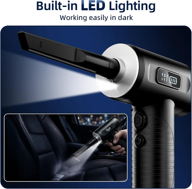 Alt view image 3 of 7 - CompressedAirDuster 100000RPMRechargeableCordlessElectricAirBlower