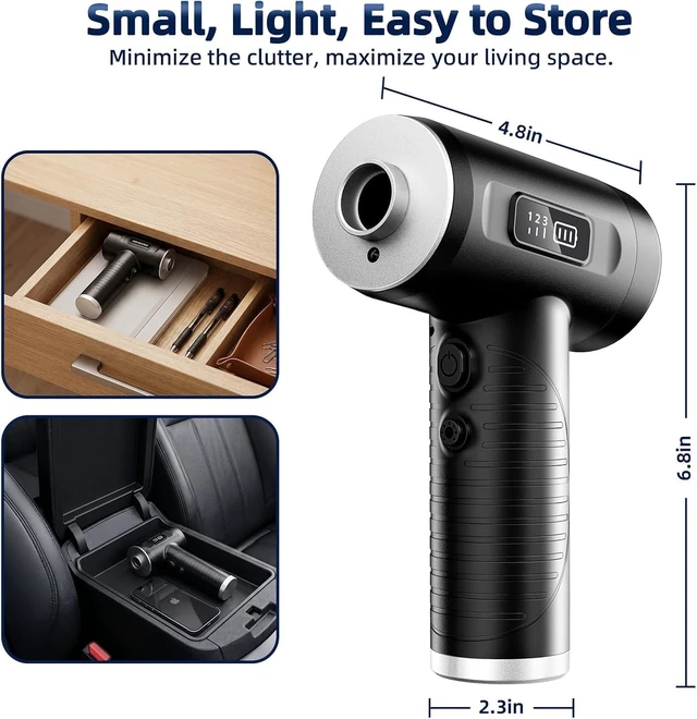 Alt view image 7 of 7 - CompressedAirDuster 100000RPMRechargeableCordlessElectricAirBlower