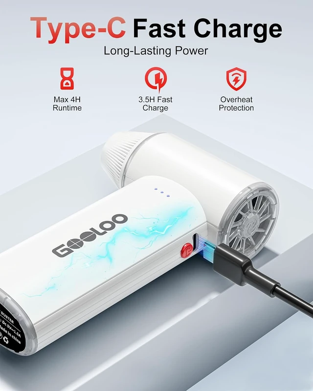 Alt view image 7 of 7 - F3 Electric Air Duster 150000RPM Super Power Duster for Cleaning
