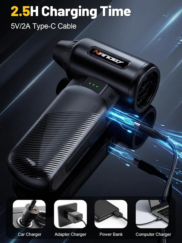 Alt view image 7 of 7 - X213 Compressed Air Duster 130000RPM 3-Speed Adjustable Electric