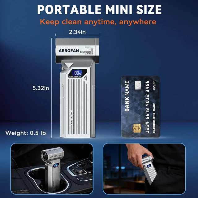 Alt view image 6 of 7 - Compressed Air Duster Rechargeable Electric Air Blower PC Keyboard Cleaner