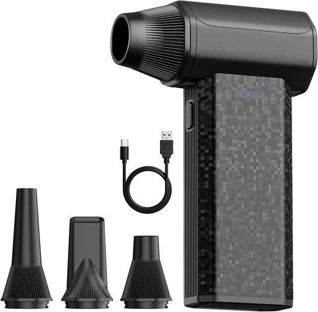 Main image of X113 Electric Air Blower 110 000 RPM Rechargeable Air Duster 2× 2500mAh 120W Motor & 3 Adjustable Speeds USB-C Alternative to Compressed Air Cans for PC Keyboard Car and Home