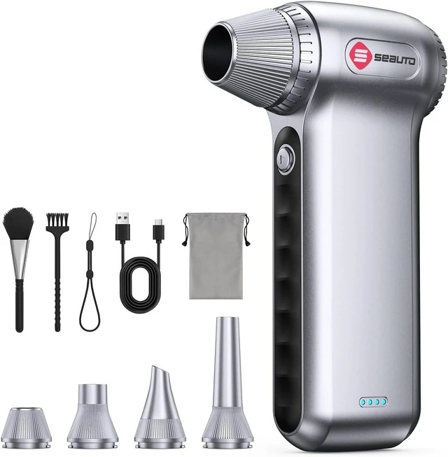 Main image of Electric Air Duster 180000RPM Powerful Cordless Compressed Air Duster with 3-Speed Mini Air Duster Blower Rechargeable Dust Cleaner for Computer Keyboard PC Car Outdoor & Home Cleaning