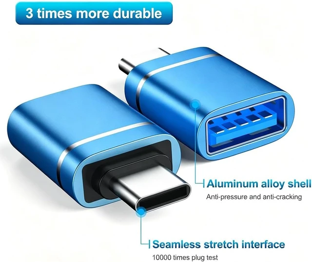 Alt view image 2 of 6 - USB C to USB Adapter 3-Pack USB C Male to USB 3.0 Female Adapter Compatibllity for iMac 2021 for iPad Pro 2021 for MacBook Pro 2020 for MacBook Air 2020 and Other Type C or Thunderbolt 3 Devices