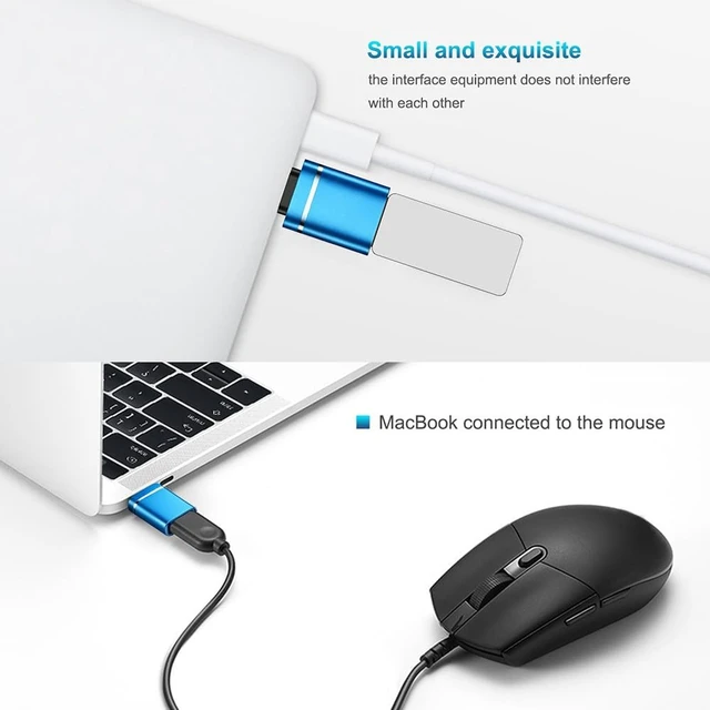 Alt view image 4 of 6 - USB C to USB Adapter 3-Pack USB C Male to USB 3.0 Female Adapter Compatibllity for iMac 2021 for iPad Pro 2021 for MacBook Pro 2020 for MacBook Air 2020 and Other Type C or Thunderbolt 3 Devices