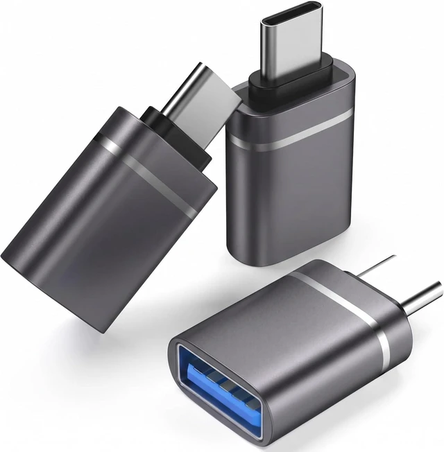 Main image of USB C Male to USB 3.0 Female Adapter Type C to USB A Adapter USB Hub Splitter for Laptop Tablet Phone Black