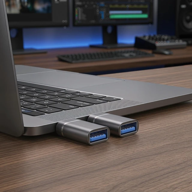 Alt view image 2 of 6 - USB C Male to USB 3.0 Female Adapter Type C to USB A Adapter USB Hub Splitter for Laptop Tablet Phone Black