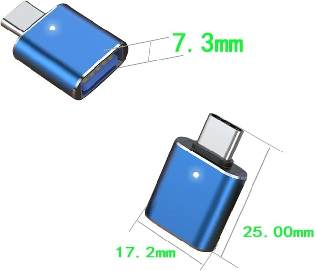 Alt view image 3 of 5 - USB C to USB A Adapter - 3 Pack Male to Female 10Gbps USB 3.2 Gen 2 Compatible with iPhone/MacBook/Air/iPad//Thunderbolt 3/4