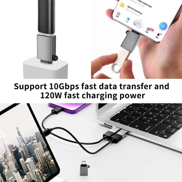 Alt view image 4 of 7 - USB C to USB Adapter 6 Pack USB C Male to USB 3.1 Female Adapter