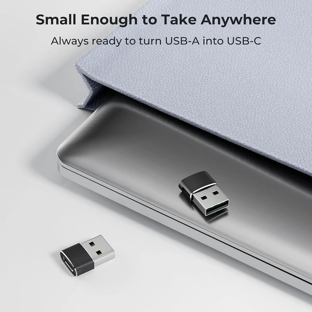 Alt view image 7 of 7 - USB C Female to USBA Male Adapter Type C Charger Cable Connector
