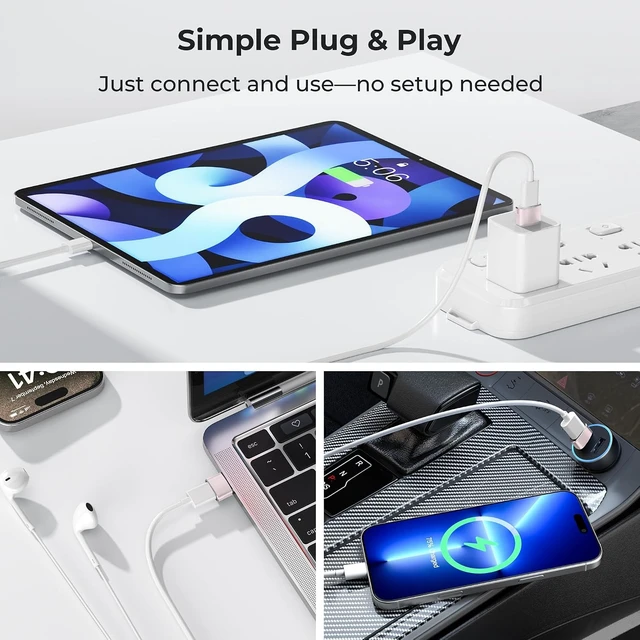 Alt view image 6 of 7 - USB to USB C Adapter USBC Female to USB A Male Charger Adapter