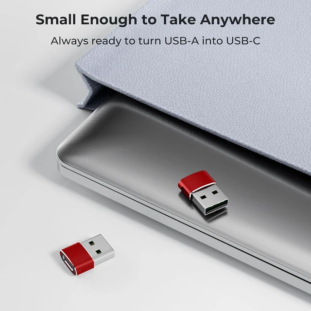 Alt view image 7 of 7 - USB to USB C Adapter Type C Female to USB A Male Charger Cable
