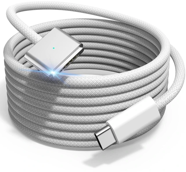 Main image of 140W USB-C to Magnetic 3 Cable 6.6ft for MacBook Pro/Air M2-M5 White