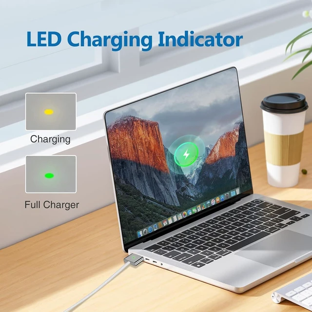 Alt view image 5 of 7 - USB-C to Magnetic 3 Cable 140W Magnetic Safe Charging Cable Compatible with MacBook Pro/Air & M1 M2 M3(Between 2021-2024 14& 16 inch) - 6.6ft