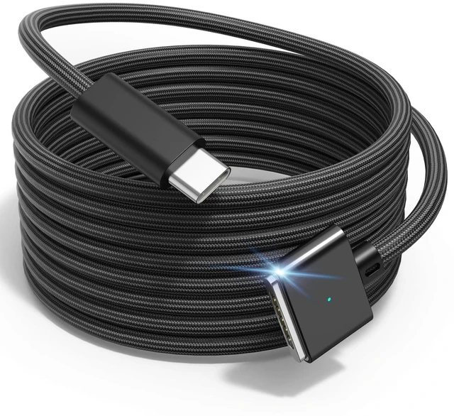 Main image of 140W USB-C to Magnetic 3 Cable 6.6ft for MacBook Pro/Air M2-M5 Black