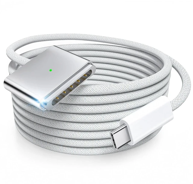 Main image of 140W USB C to Magnetic 3 Cable Compatible with MacBook Pro 16/14 inch (2021-2026 M1 M2 M3 M4 Pro Max) Braided Fast Charging Cord Replacement for Mac Book Air 2022-2024 6.6FT