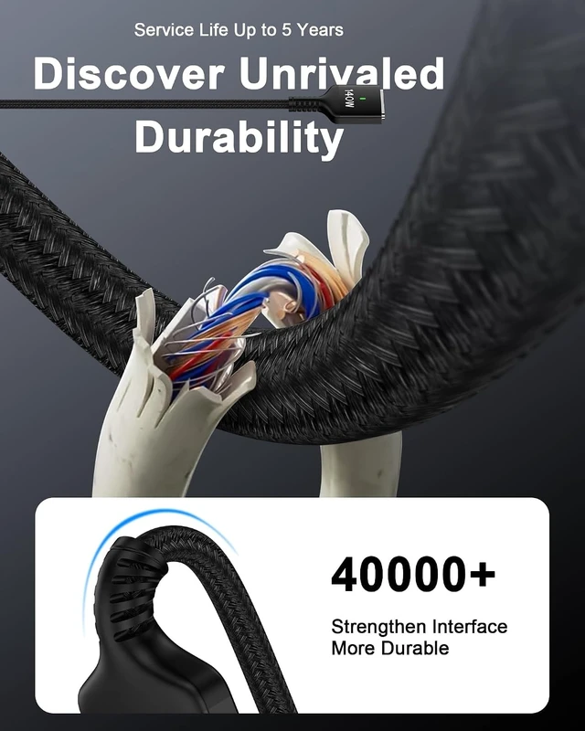 Alt view image 5 of 7 - 140W MagSafe 3 Cable 6.6ft for MacBook Pro (16/14 M5 M4 M3) & MacBook Air