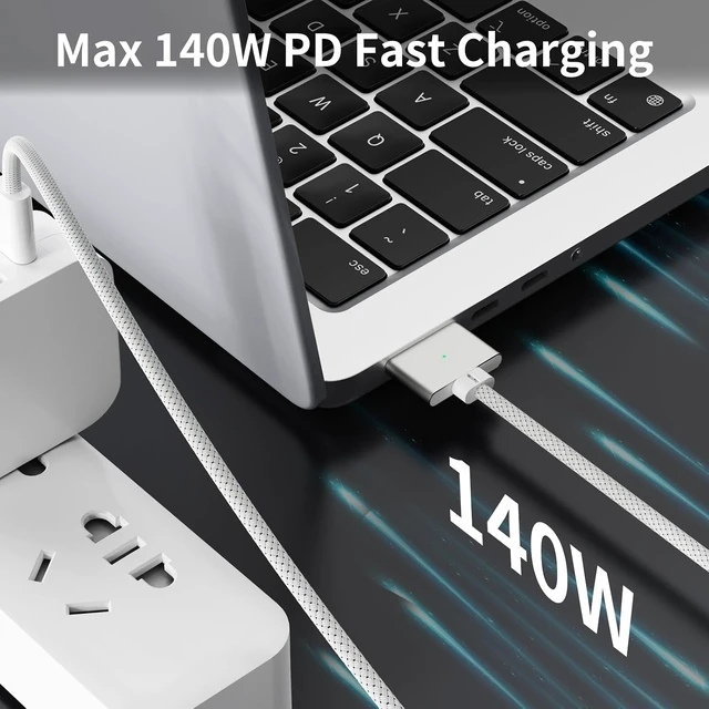 Alt view image 3 of 7 - USB-C to Magnetic 3 Cable 6.6ft for MacBook Pro/Air